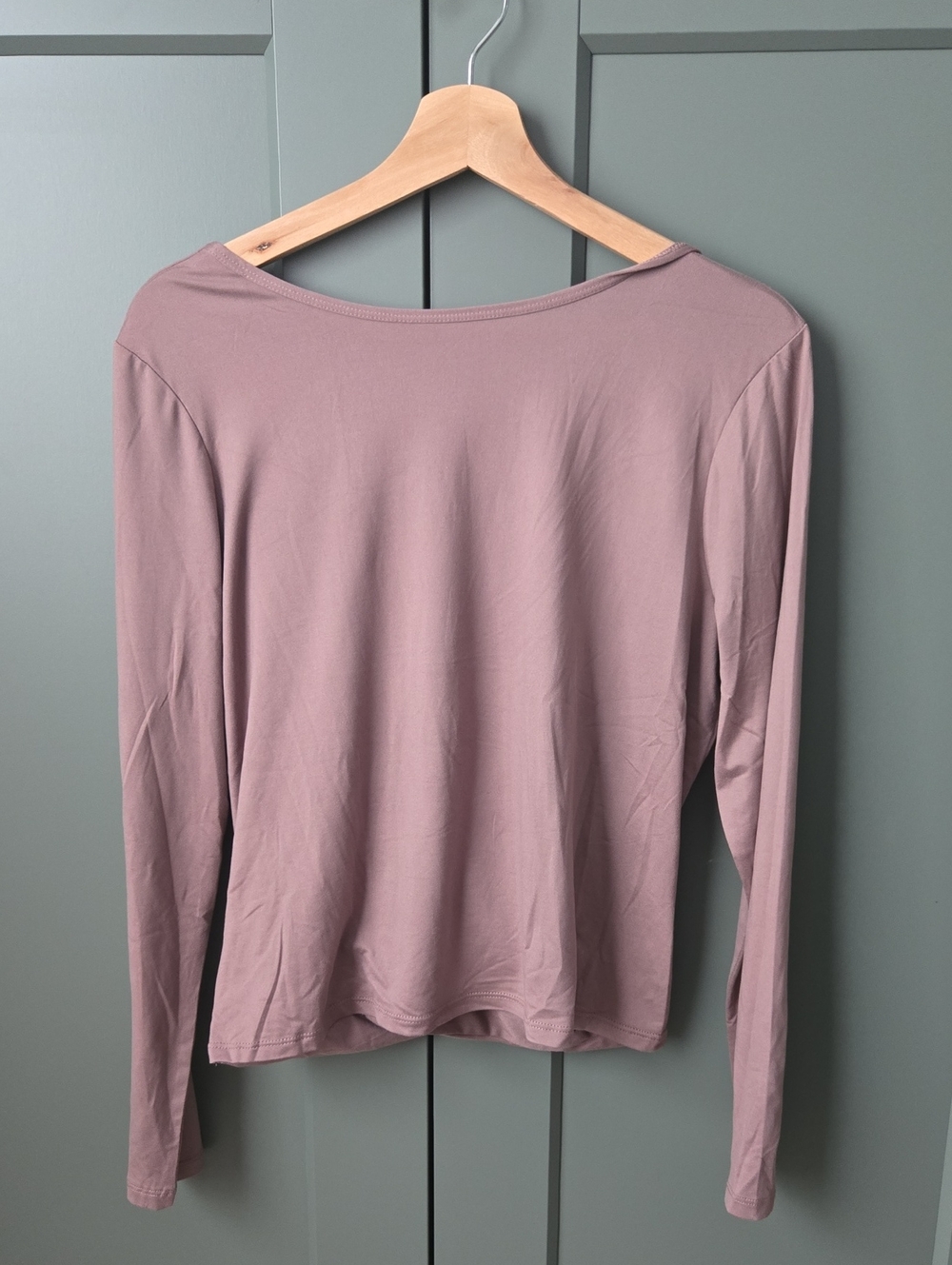 Kyodan Long-Sleeve Boatneck Top in Mauve